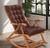 Long Chair Pad Cushion For Rocking Chairs, Lounger Cushion For Indoor/Outdoor With Ties,Long Back & Seat, 16 X 48 Inches (Chair Not Included)bule
